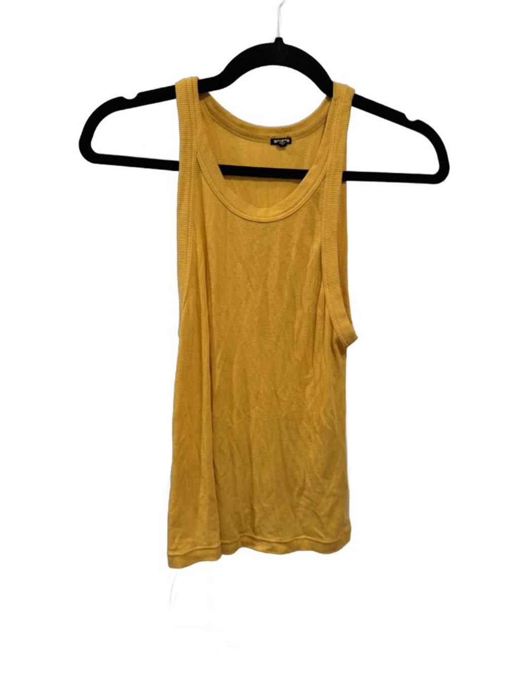 Monrow Ribbed Tank Top Yellow Size S